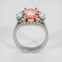 3.98 Ct. Padparadscha Sapphire Ring, 18K Yellow & White 3