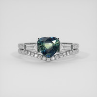 3.34 Ct. Bi Color / Parti Sapphire Ring, Platinum 950 1