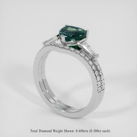 3.34 Ct. Bi Color / Parti Sapphire Ring, Platinum 950 2