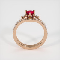 0.48 Ct. Ruby Ring, 14K Rose Gold 3