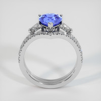 2.07 Ct. Blue Sapphire Ring, 18K White Gold 3