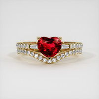 1.33 Ct. Ruby Ring, 14K Yellow Gold 1