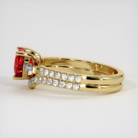 1.33 Ct. Ruby Ring, 18K Yellow Gold 4