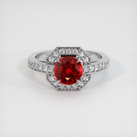 1.58 Ct. Ruby Ring, Platinum 950 1