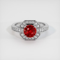 1.68 Ct. Ruby Ring, Platinum 950 1