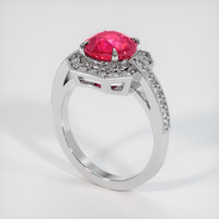 2.99 Ct. Ruby Ring, Platinum 950 2