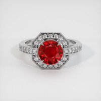 2.13 Ct. Ruby Ring, Platinum 950 1