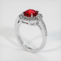 2.13 Ct. Ruby Ring, Platinum 950 2