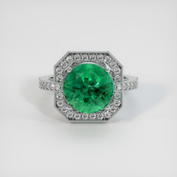 4.36 Ct. Emerald Ring, Platinum 950 1