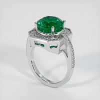 4.36 Ct. Emerald Ring, Platinum 950 2