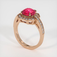 2.99 Ct. Ruby Ring, 14K Rose Gold 2