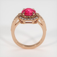 2.99 Ct. Ruby Ring, 14K Rose Gold 3