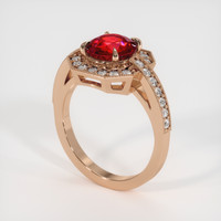 2.13 Ct. Ruby Ring, 14K Rose Gold 2