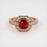 1.68 Ct. Ruby Ring, 18K Rose Gold 1