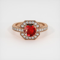 1.22 Ct. Ruby Ring, 18K Rose Gold 1