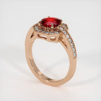 1.22 Ct. Ruby Ring, 18K Rose Gold 2