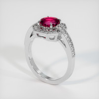 1.51 Ct. Purplish Red Ruby Ring, 10K White Gold 2