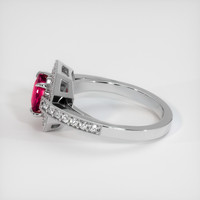 1.51 Ct. Purplish Red Ruby Ring, 10K White Gold 4