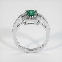 1.12 Ct. Greenish Blue Sapphire Ring, 10K White Gold 3