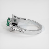 1.12 Ct. Greenish Blue Sapphire Ring, 10K White Gold 4