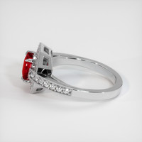 1.29 Ct. Ruby Ring, 14K White Gold 4