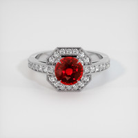 1.56 Ct. Ruby Ring, 14K White Gold 1