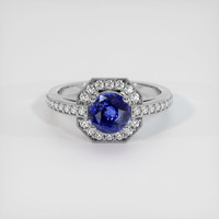 2.09 Ct. Sapphire Ring, 18K White Gold 1
