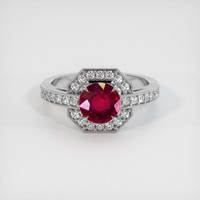 1.56 Ct. Ruby Ring, 18K White Gold 1