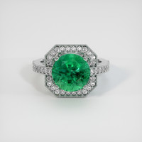 4.36 Ct. Emerald Ring, 18K White Gold 1