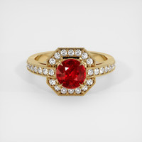 1.68 Ct. Ruby Ring, 14K Yellow Gold 1