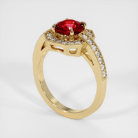 1.68 Ct. Ruby Ring, 14K Yellow Gold 2