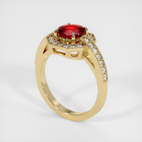 1.22 Ct. Ruby Ring, 14K Yellow Gold 2