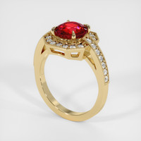 2.13 Ct. Ruby Ring, 14K Yellow Gold 2