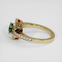 0.67 Ct. Green Sapphire Ring, 14K Yellow Gold 4