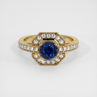 1.92 Ct. Sapphire Ring, 18K Yellow Gold 1