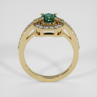 0.67 Ct. Green Sapphire Ring, 18K Yellow Gold 3