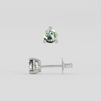 <span>0.90</span>&nbsp;<span class="tooltip-light">Ct.Tw.<span class="tooltiptext">Total Carat Weight</span></span> Yellowish Green Sapphire Earrings, Platinum 950 2
