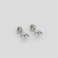 <span>0.90</span>&nbsp;<span class="tooltip-light">Ct.Tw.<span class="tooltiptext">Total Carat Weight</span></span> Yellowish Green Sapphire Earrings, Platinum 950 4