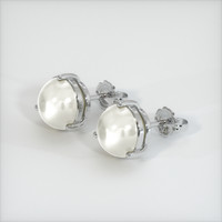 <span>8.42</span> <span class="tooltip-light">Ct.Tw.<span class="tooltiptext">Total Carat Weight</span></span> White Sapphire Earrings, Platinum 950 2