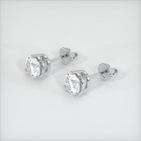 1.13 Ct.Tw. White Sapphire Earrings, Platinum 950 2
