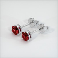 <span>0.81</span>&nbsp;<span class="tooltip-light">Ct.Tw.<span class="tooltiptext">Total Carat Weight</span></span> Ruby Earrings, Platinum 950 3