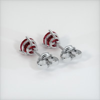 <span>0.81</span>&nbsp;<span class="tooltip-light">Ct.Tw.<span class="tooltiptext">Total Carat Weight</span></span> Ruby Earrings, Platinum 950 4