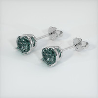 <span>1.00</span>&nbsp;<span class="tooltip-light">Ct.Tw.<span class="tooltiptext">Total Carat Weight</span></span> Sapphire Earrings, Platinum 950 2