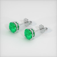 <span>1.41</span>&nbsp;<span class="tooltip-light">Ct.Tw.<span class="tooltiptext">Total Carat Weight</span></span> Emerald  Earring - Platinum 950