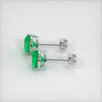 <span>1.41</span>&nbsp;<span class="tooltip-light">Ct.Tw.<span class="tooltiptext">Total Carat Weight</span></span> Emerald Earrings, Platinum 950 3