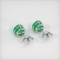 <span>1.41</span>&nbsp;<span class="tooltip-light">Ct.Tw.<span class="tooltiptext">Total Carat Weight</span></span> Emerald Earrings, Platinum 950 4