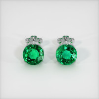 2.99 Ct.Tw. Emerald Earrings, Platinum 950 1