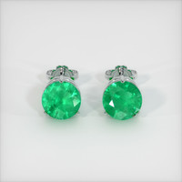 <span>1.83</span>&nbsp;<span class="tooltip-light">Ct.Tw.<span class="tooltiptext">Total Carat Weight</span></span> Emerald Earrings, Platinum 950 1