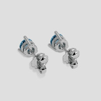 <span>0.69</span>&nbsp;<span class="tooltip-light">Ct.Tw.<span class="tooltiptext">Total Carat Weight</span></span> Greenish Blue Sapphire Earrings, Platinum 950 4