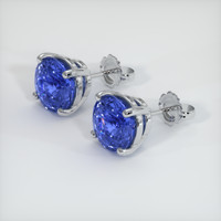 6.11 Ct.Tw. Blue Sapphire Earrings, Platinum 950 2